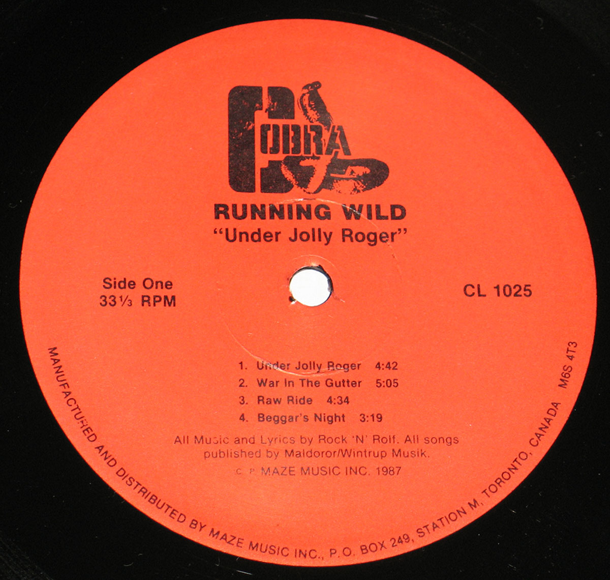 High Resolution Photo running wild under jolly roger Vinyl Record